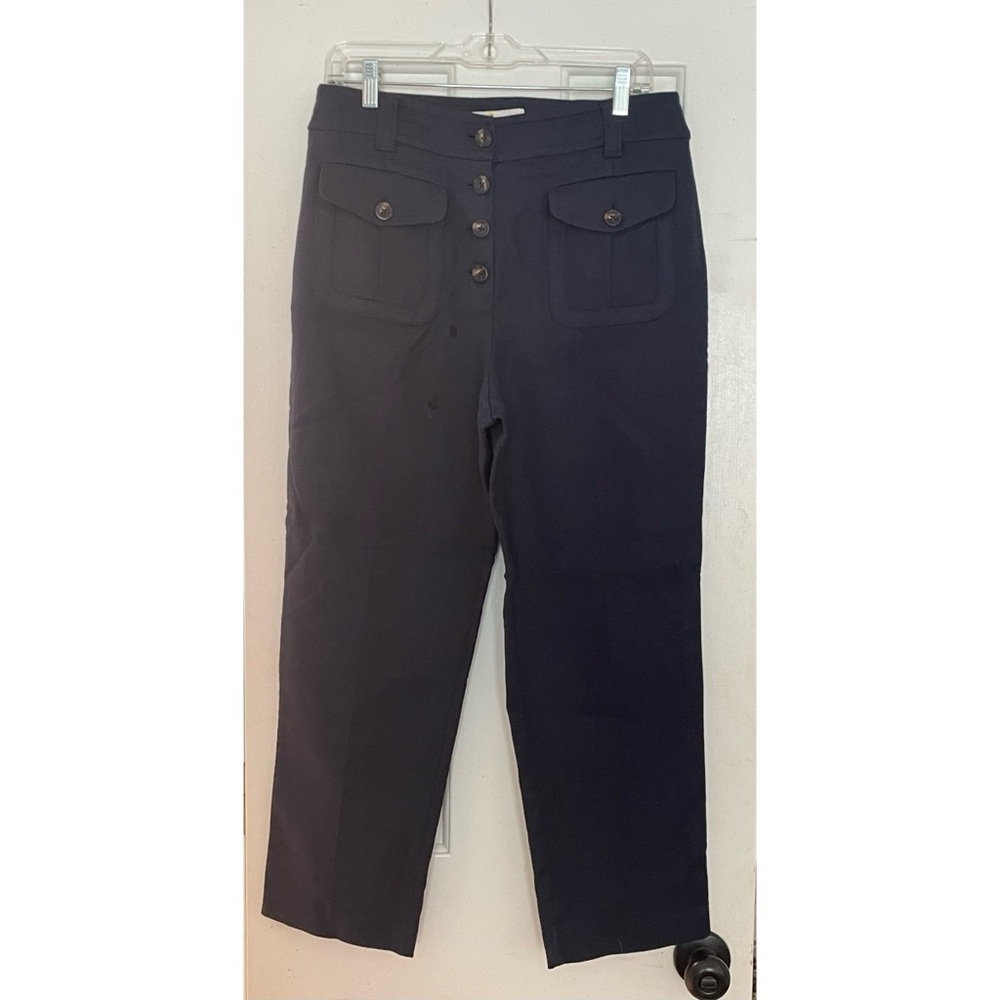 Boden Blue Straight-Leg Trousers